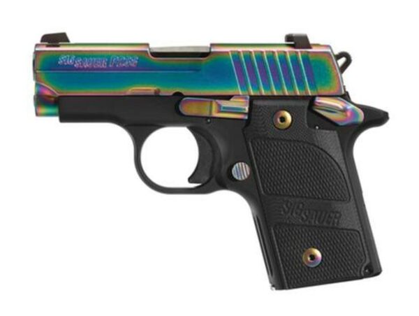 Sig P238 380 ACP 2.7In Edge TI PVD SAO Black G10 Grip (1) 6RD Steel MAG
