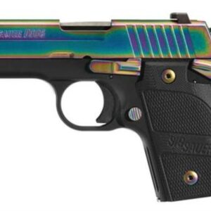 Sig P938 9MM 3IN Edge TI PVD SAO Black G10 Grip (1) 6RD Steel MAG Ambi Safety