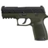 Sig P320C Striker 9mm Siglite Night Sights OD Green Nitron Finish 15rd Mags