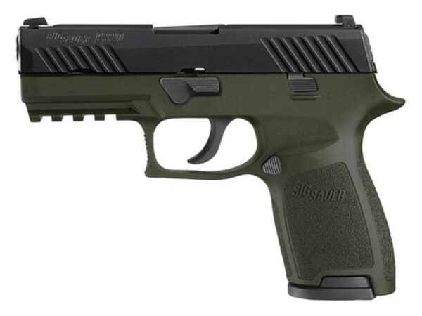 Sig P320C Striker 9mm Siglite Night Sights OD Green Nitron Finish 15rd Mags