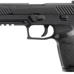 Sig P320 45 ACP 4.7In Nitron Black, Striker Contrast Sights Modular Polymer Grip (2) 10Rd Steel MAG Rail