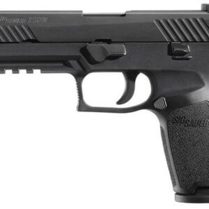 Sig P320 45 ACP 4.7In Nitron Black, Striker Siglite Modular Polymer Grip (2) 10Rd Steel MAG Rail