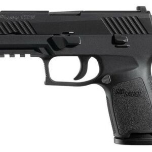 Sig P320 45 ACP 3.9In Nitron Black, Striker Contrast Sights Modular Polymer Grip (2) 9RD Steel MAG Rail