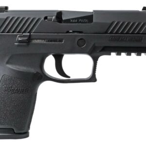 Sig P320 9mm, 4.6", Nitron Black, Striker Siglite Modular Polymer Grip (2) 15Rd Steel MAG Rail Threaded (13.5X1mm LH)