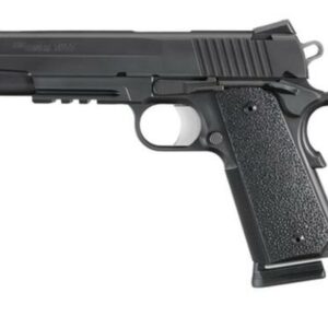 Sig 1911 Full Size XO With Rail .357 Sig 5 Barrel Contrast Sights Black Nitron XO Finish Black XT Grips 8rd