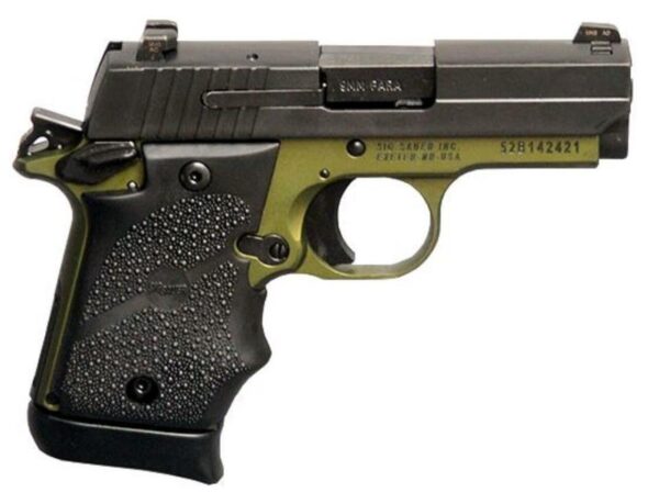 Sig P938 9MM Army Green, Night Sights 7 Rd Mag