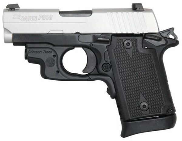 Sig P938, 9mm, 3" Barrel, 7rd, Crimson Trace Laser, Night Sights, Two-Tone