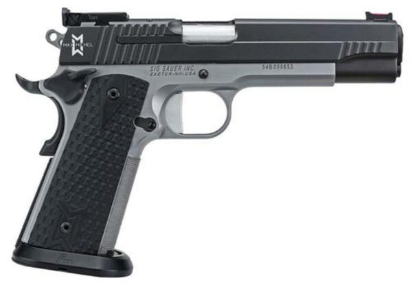 Sig 1911 Max Michel 9MM 5" Barrel Reverse 2-Tone Adjustable Sights Black G10 Grip Ice Magwell (2) 9rd Mags
