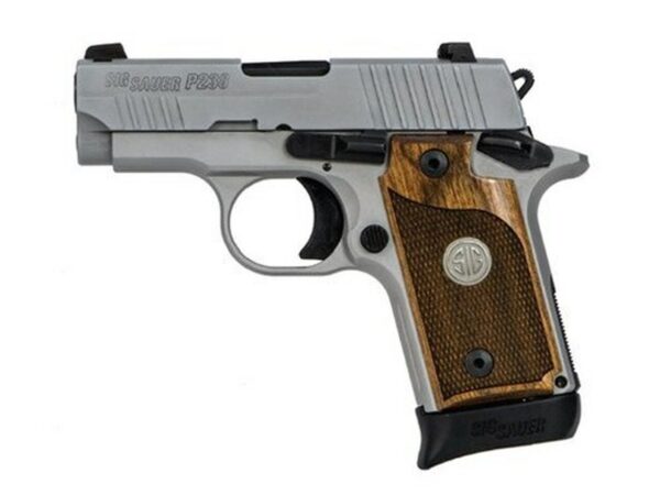 SIG P238, .380 ACP, 2.7", 6rd/7rd, SIGLITE NS, Stainless/Alloy