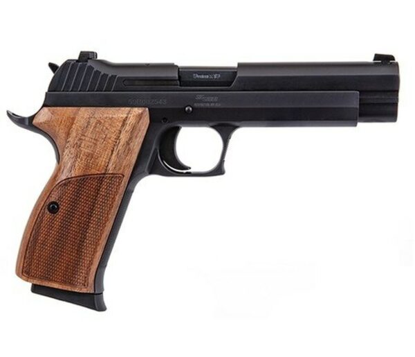 Sig P210 Standard 9mm, 5" Barrel, Walnut Grip, Black Nitron Steel, 8rd Mag