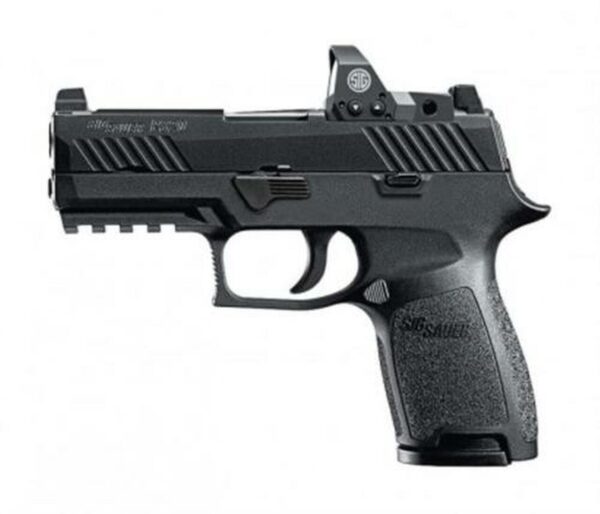 Sig P320 Compact RX Double 9mm, 3.9", Black Grip, Black Nitron Stainless, 10rd, Romeo1 Reflex