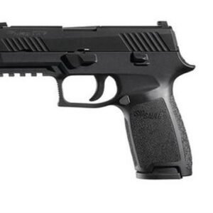 Sig P320 9mm, 3.9", Tacops Black, Striker Siglite MOD Poly Grip (4) 21Rd Steel MAG Rail Thread Barrel, (13.5X1mm LH)