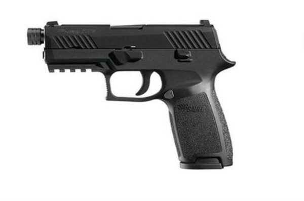 Sig P320 9mm, 3.9", Tacops Black, Striker Siglite MOD Poly Grip (4) 21Rd Steel MAG Rail Thread Barrel, (13.5X1mm LH)