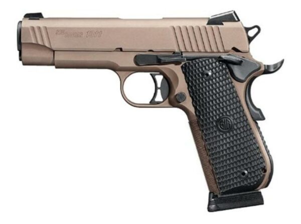 Sig 1911 Emperor Scorpion 357 Sig 4.2" Barrel Flat Dark Earth g10 Grips 8rd Mag