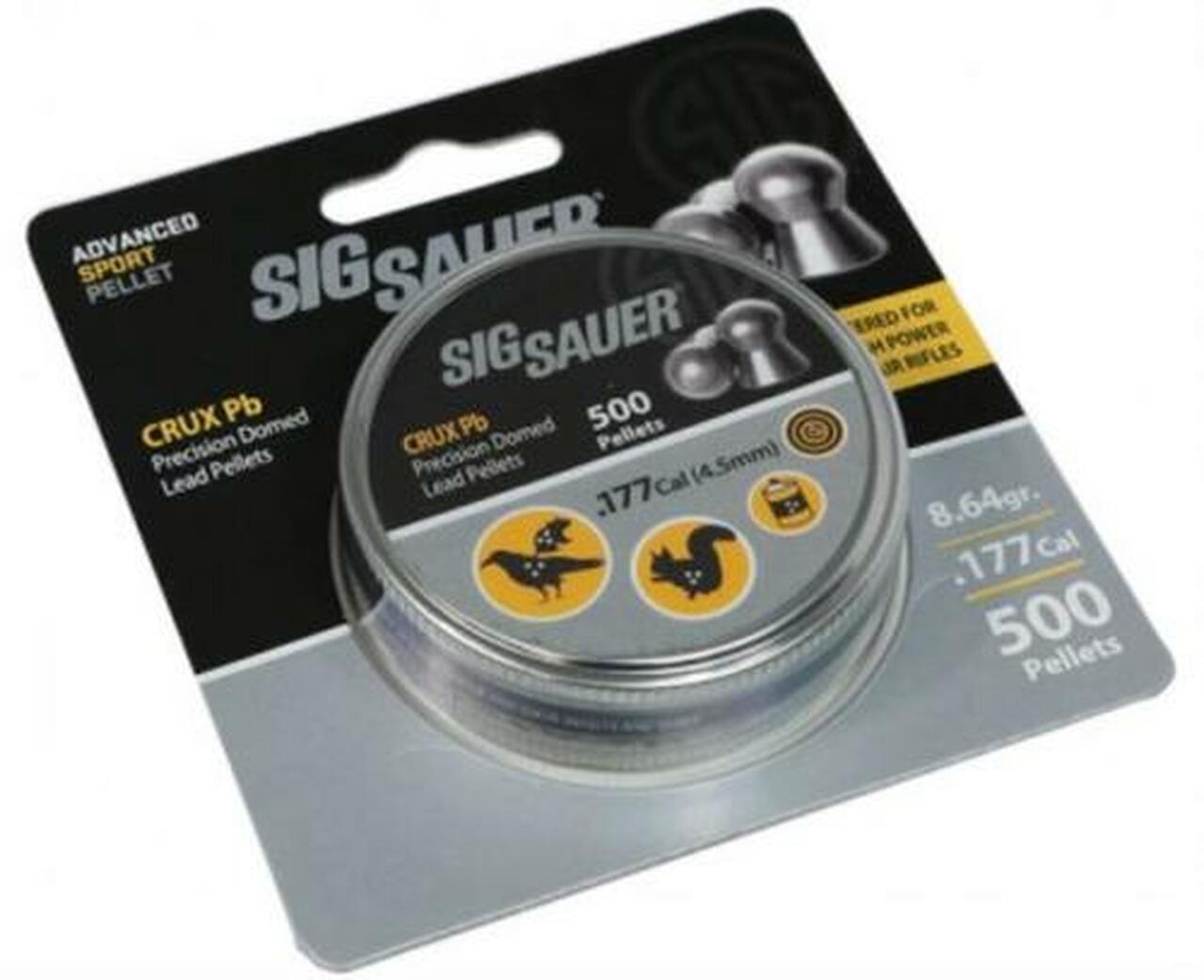 Sig Pellet, .177 Cal, Crux Lead, 500 Count, Blister Pack