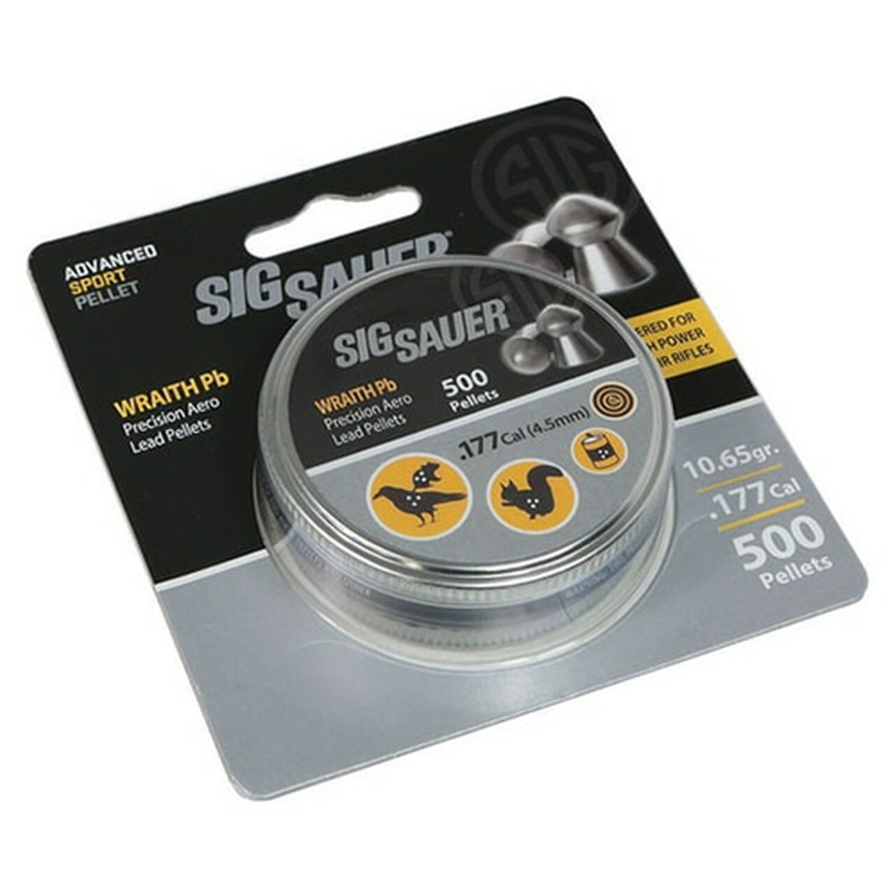 Sig Pellet, .177 Cal, Wraith Lead, 500 Count, Blister Pack