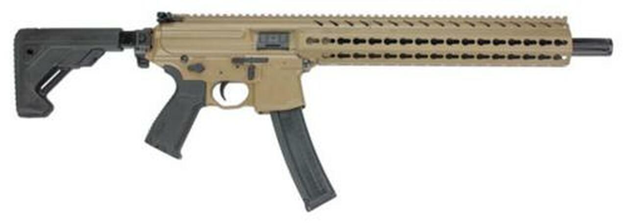 Sig MPX Carbine 9mm,16" Barrel, Telescoping Black Stock, Flat Dark Earth Cerakote/Black,, rd, 30 rd