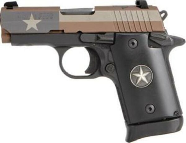Sig P938, 9mm, 3", 6rd, SIGLITE NS, Ambidextrous Safety, Texas Flag