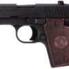 Sig P938 Micro Texas 9mm, 3", Rosewood Grip, Alum Frame, Nitron Slide, Night Sights, 6rd