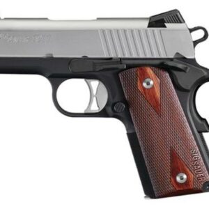 Sig 1911 Ultra Compact Single 9mm, 3.3", Rosewood Grip, Black Nitron Stainless, 8rd, *MA Compliant*