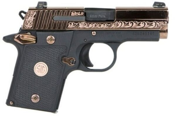 Sig P938, 9mm, 3", 6rd, SIGLITE NS, Ambidextrous Safety, Rose Gold