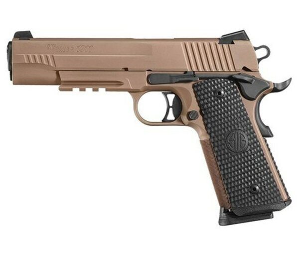 Sig Emperor Scorpion 1911, 10mm, 5", Flat Dark Earth, Siglite Night Sights, Black G10 Grips