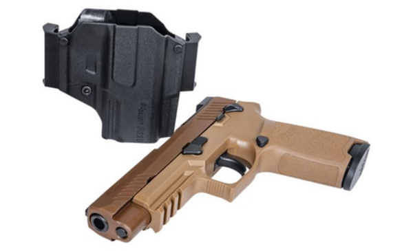 SIG P320 M-17, 9mm, 4.7", 17rd, SIGLITE NS, Coyote Tan