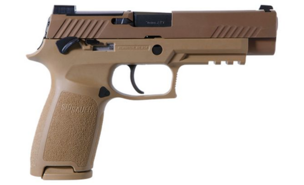 SIG P320 M-17, 9mm, 4.7", 17rd, SIGLITE NS, Coyote Tan