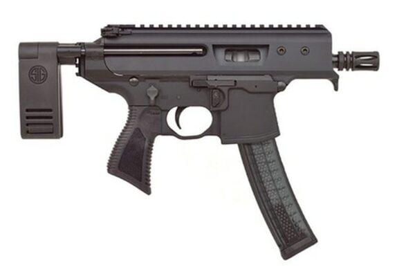 Sig MPX Copperhead Pistol 9mm, 3.5" Barrel, Pistol Contour Brace, Black, 30rd