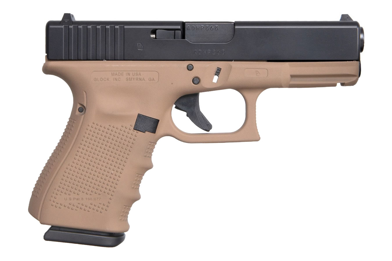 19 Gen4 9mm Pistol with Faded Dark Earth Frame and Black Slide - Firearms | The Gun Shop