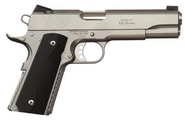 Ed Brown Alpha Elite Single 45 ACP 5" Barrel Black Grips SS Frame 7 Rd Mag