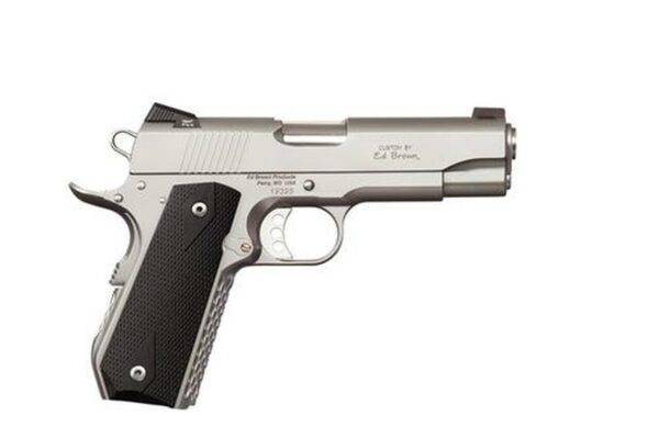 Ed Brown Alpha Carry Single 45 ACP 4.2" Barrel, Black Grips Stainless Frame, 7rd