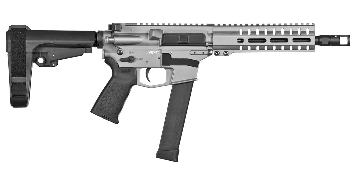 Banshee 300 Mk10 10mm AR Pistol with Titanium Cerakote Finish and CMMG RipBrace - AR-15 Pistols | The Gun Shop