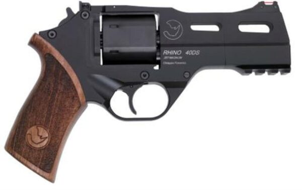 Chiappa Rhino 40DS, .357 Mag/.38 Spl, 4", 6rd, Black, Walnut Grips