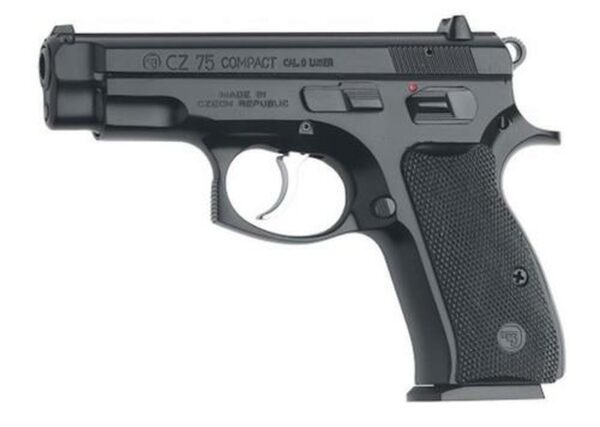 CZ 75 Compact SA/DA 9mm, 3.8" Barrel, Black, Poly Grip, 10rd