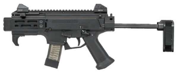 CZ Scorpion EVO 3 S2 Micro 9mm, 4.12" Barrel, SB CZPDW Brace, Black, 10rd