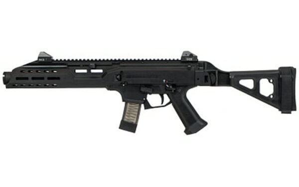 CZ Scorpion EVO 3 S1 Pistol 9mm, 7.7" Barrel, Flash Can, Folding Brace, Black,1/2x28 Threads, 10rd Mags