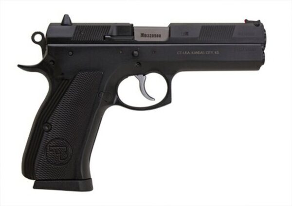 CZ, 97 B Full Size, 45 ACP, 4.65" Barrel, Steel Frame, Aluminum Grips, Fiber Optic Front Sight, 2 Magazines, 10rd Mag