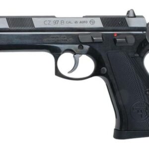 CZ, 97 B Full Size, 45 ACP, 4.65" Barrel, Steel Frame, Aluminum Grips, Fiber Optic Front Sight, 2 Magazines, 10rd Mag
