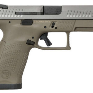 CZ P10 COMPACT 9MM 10RD, Flat Dark Earth/WHITE NITRIDE NS