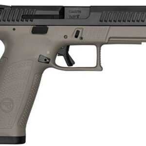 CZ P-10F, 9mm, 4.5" Barrel, Polymer Frame And Grips, Trigger Safety, Full Size, Semi-automatic, Night Sights, Striker Fired, 10Rd, Black Slide, Flat Dark Earth