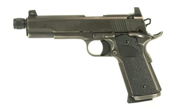 Dan Wesson Wraith, Suppressor Ready Full Size 1911, 45 ACP, 5.75" Threaded Barrel, Stainless Steel Frame, Distressed Finish, G10 Grips, 8Rd, High Night Sights 01847