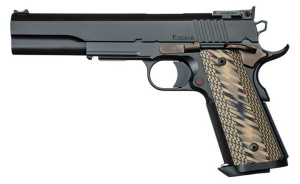 Dan Wesson Kodiak 10mm, 6.03" Barrel, Brown G10 Grips, Duty Black Slide, 8rd