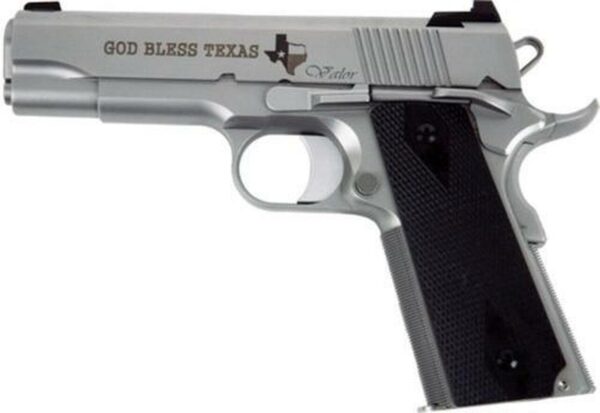 Dan Wesson Valor Commander Texas Edition, 45 ACP, 4.25", 8rd, Matte Stainless