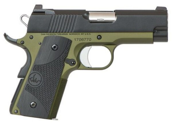 Dan Wesson ECO 1911, 45 ACP, 3.5". 7rd, OD Green Anodized, Night Sights