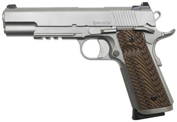 Dan Wesson Specialist 45 ACP, 5" Barrel, Stainless Stell, G-10 VZ II Grips, Night Sights
