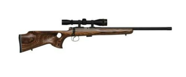 CZ 455 VARMINT THUMBHOLE FLUTED 22LR Brown Laminate Thumbhole Stock