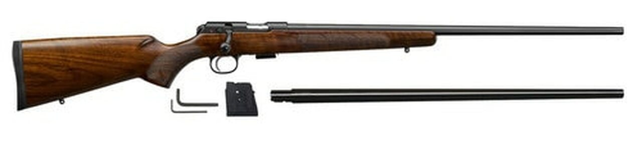 CZ 457 American Combo .22 LR/.17 HMR, Nitride Finish, Wood