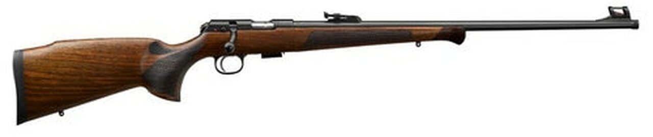 CZ 457 Bolt Action, 22 LR, 24.8" Threaded 1/2x20 Barrel, Blued, Walnut Stock, 5 Round