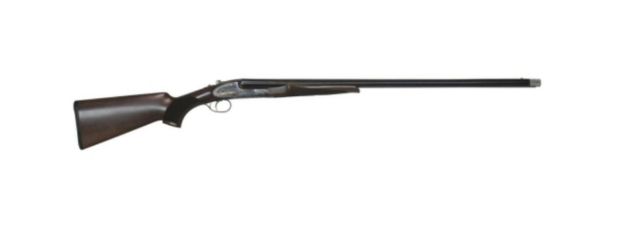 CZ Sharp-Tail Trgt, 12 Ga, 3" Chamber, 30" Barrel, Color Case Hardened Finish, Walnut Stock, 2 Rounds 06416